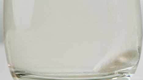 effervescent tablet dissolving in water