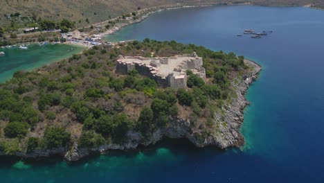 the orbit around porto palermo castle reveals the horizon