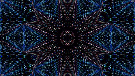 Beautiful abstract kaleidoscope that shines, a radiant light that regulates the subtle movements