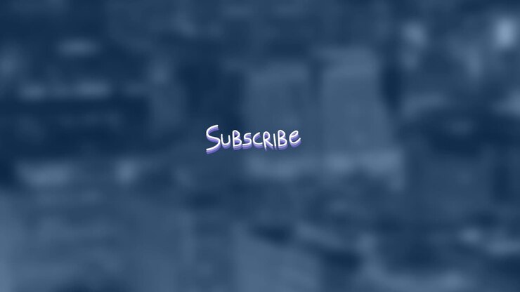 Animation of subscribe text over blurred background