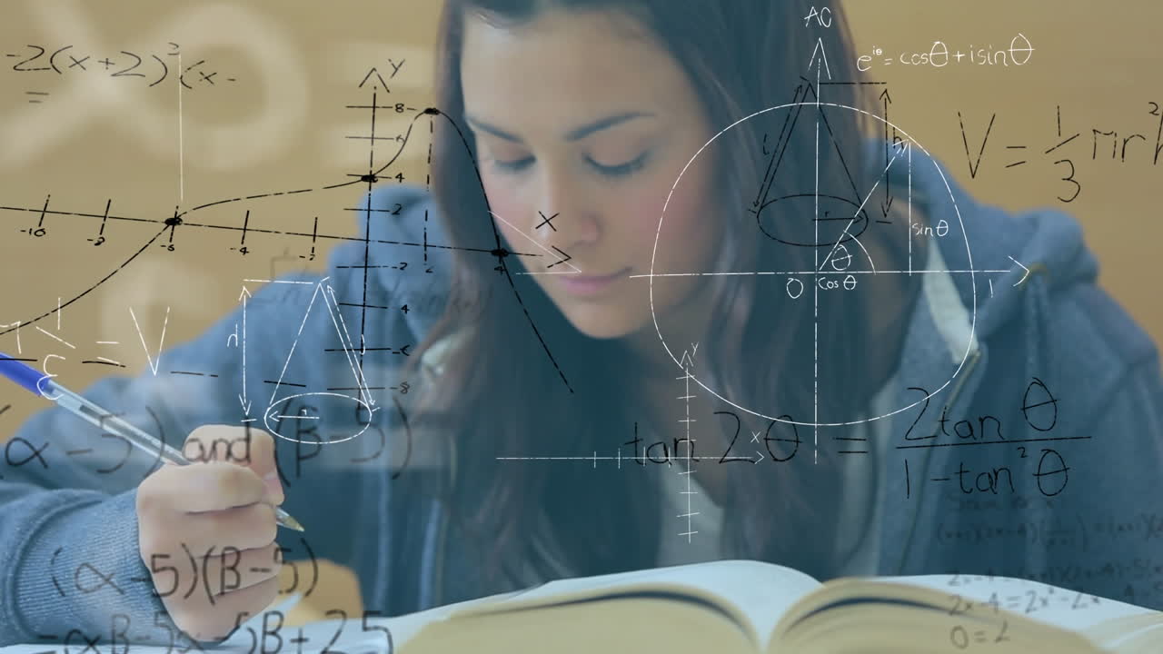 대학생들이 메모를 쓰고 있습니다.