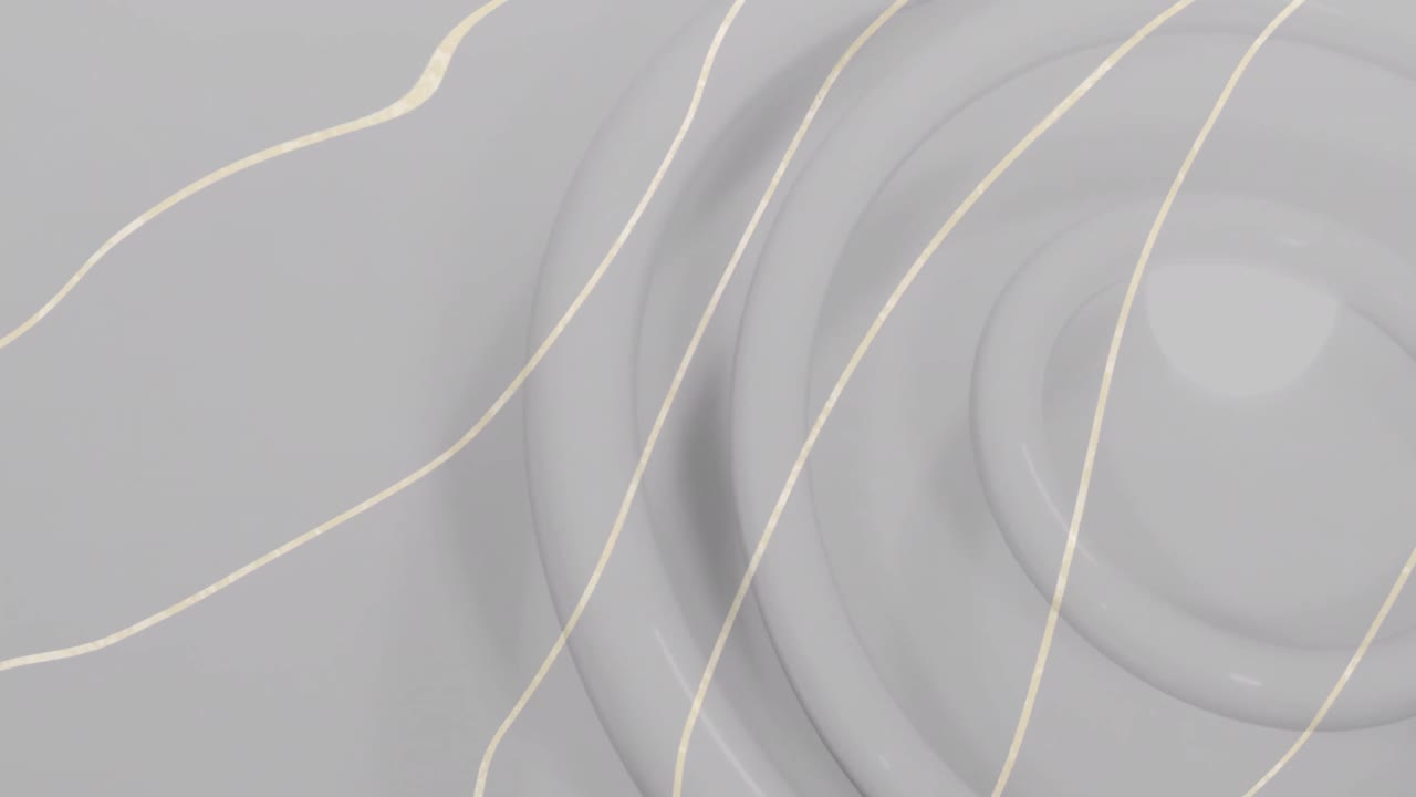 animación de líneas blancas que se mueven sobre círculos blancos