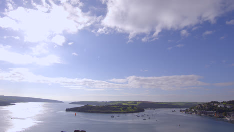 panoramic shot of cloudy sky above the sea