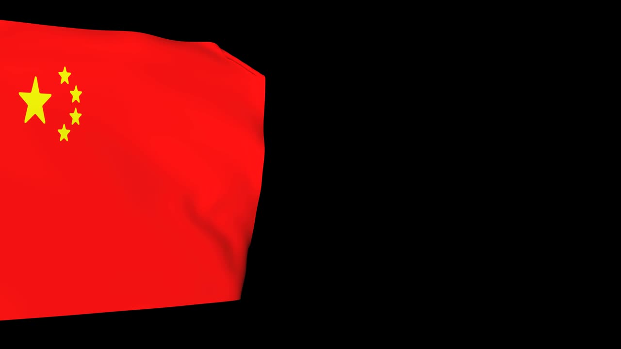 la bandera de china agitando.