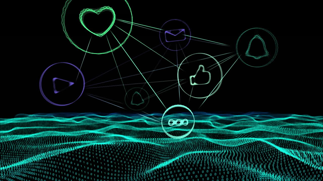 3d 소셜 아이콘 네트워크