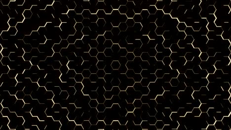 fondo naranja de bucle de piso hexagonal