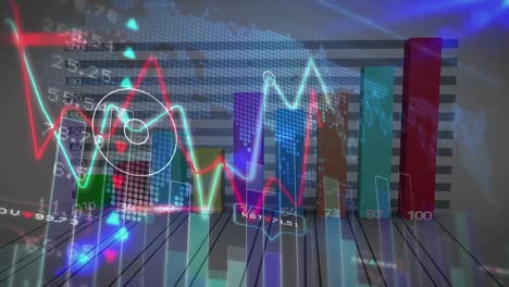 Animación-De-Estadísticas-Y-Procesamiento-De-Datos-Financieros-Sobre-El-Mapa-Mundial