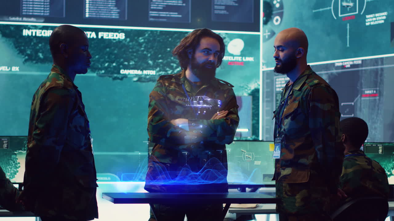 Operators In Control Room Use Augmented Reality Military Technology