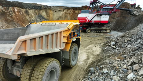mining haul truck in open pit