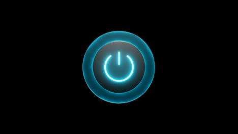 el botón de encendido. azul claro