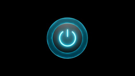 sign power button. light blue