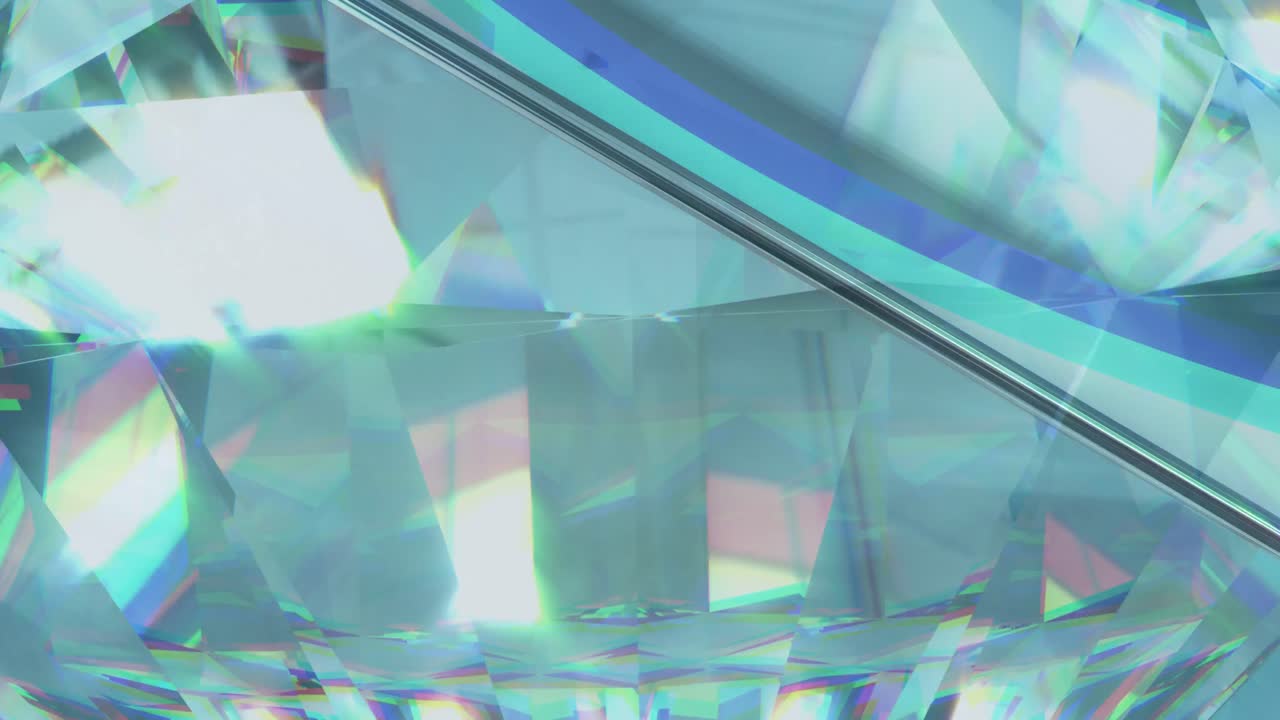 밝은 반점 위로 움직이는  ⁇ 은 반 ⁇ 이는 프리즘의 애니메이션