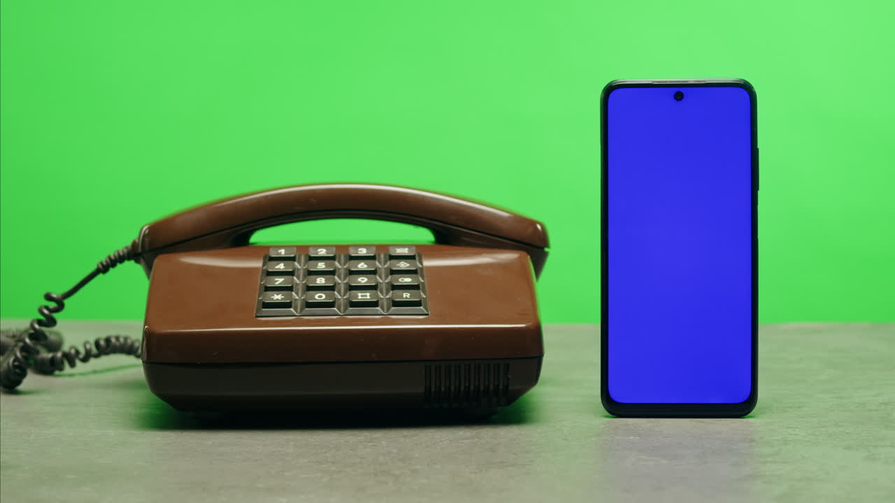 Retro vintage phone, A yellow rotary telephone is displayed on a wooden desk, adding a nostalgic touch