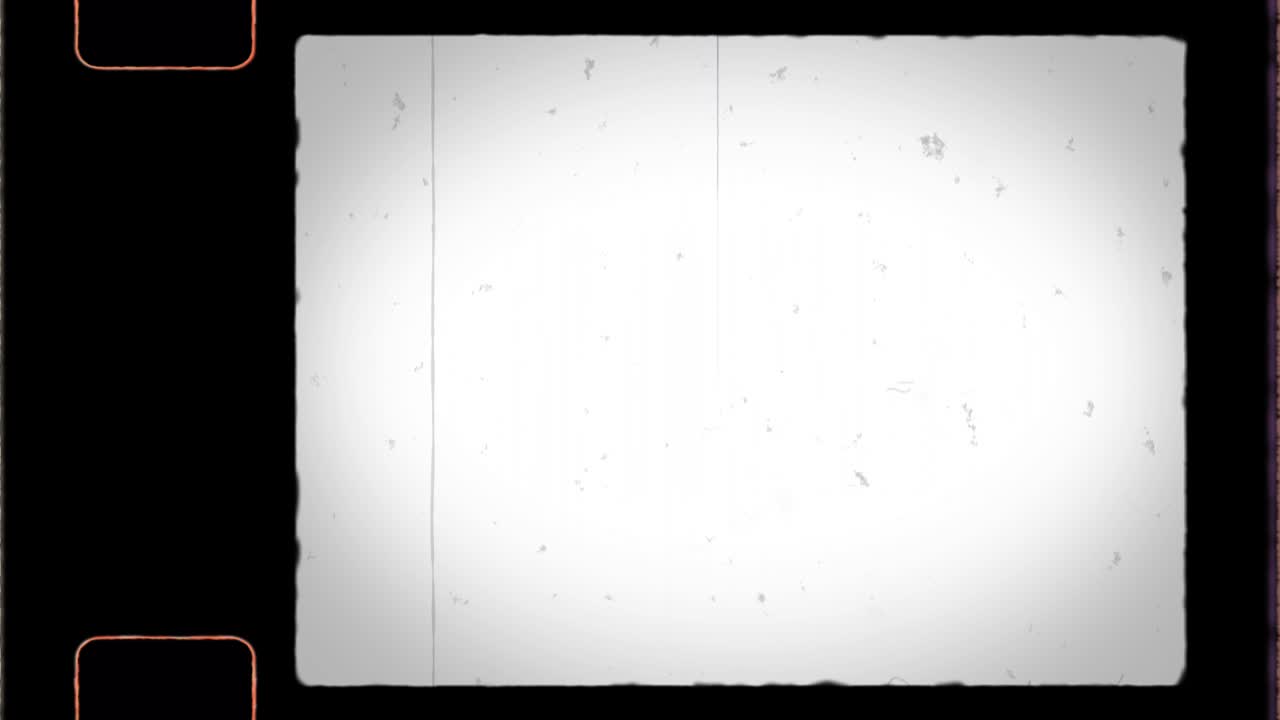 16mm 필름 프레임 4k 스프로켓 구과 소음, 먼지, 머리카락, 걱거리