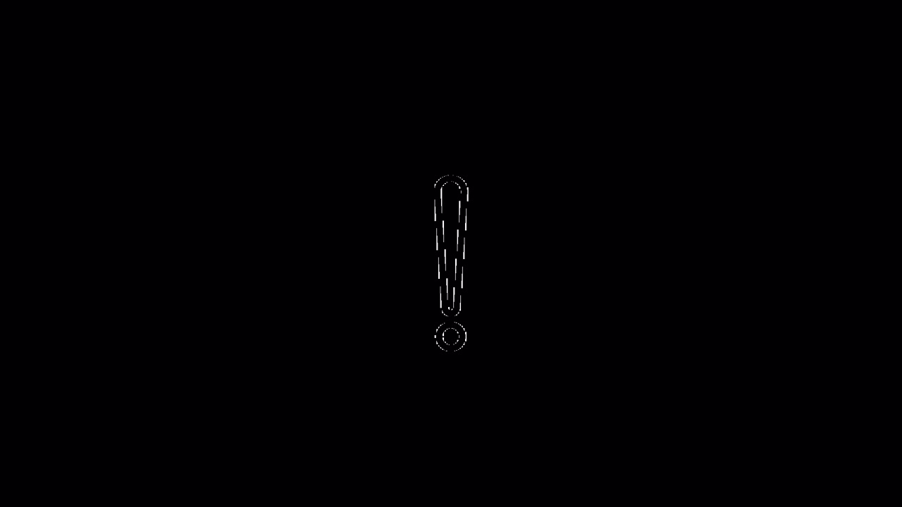 Animated Outline Exclamation Mark Appearing and Disappearing