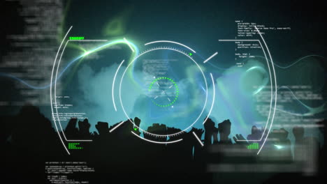 animation of scope scanning over data processing