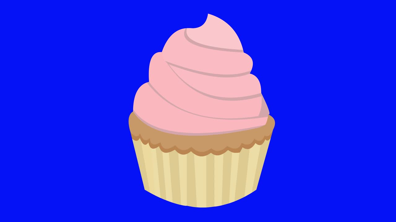 animazione loop cupcake mordere mangiare