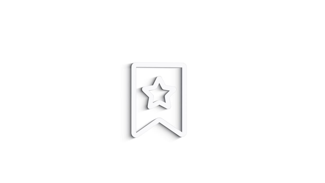 Social media 3D shadow icon design isolated on white background. Outline web icon. Motion graphics.