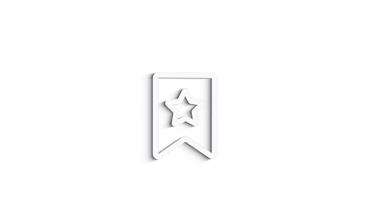 Social media 3D shadow icon design isolated on white background. Outline web icon. Motion graphics.