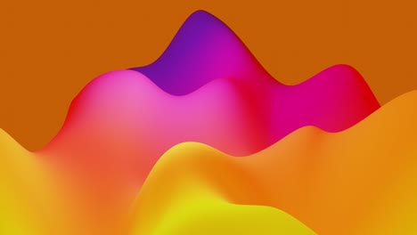 4k seamless loop, abstract fluid red yellow gradients, inner glow wavy surface. beautiful warm color gradients as abstract liquid background, smooth animation. 3d in flat pleasant modern style 114