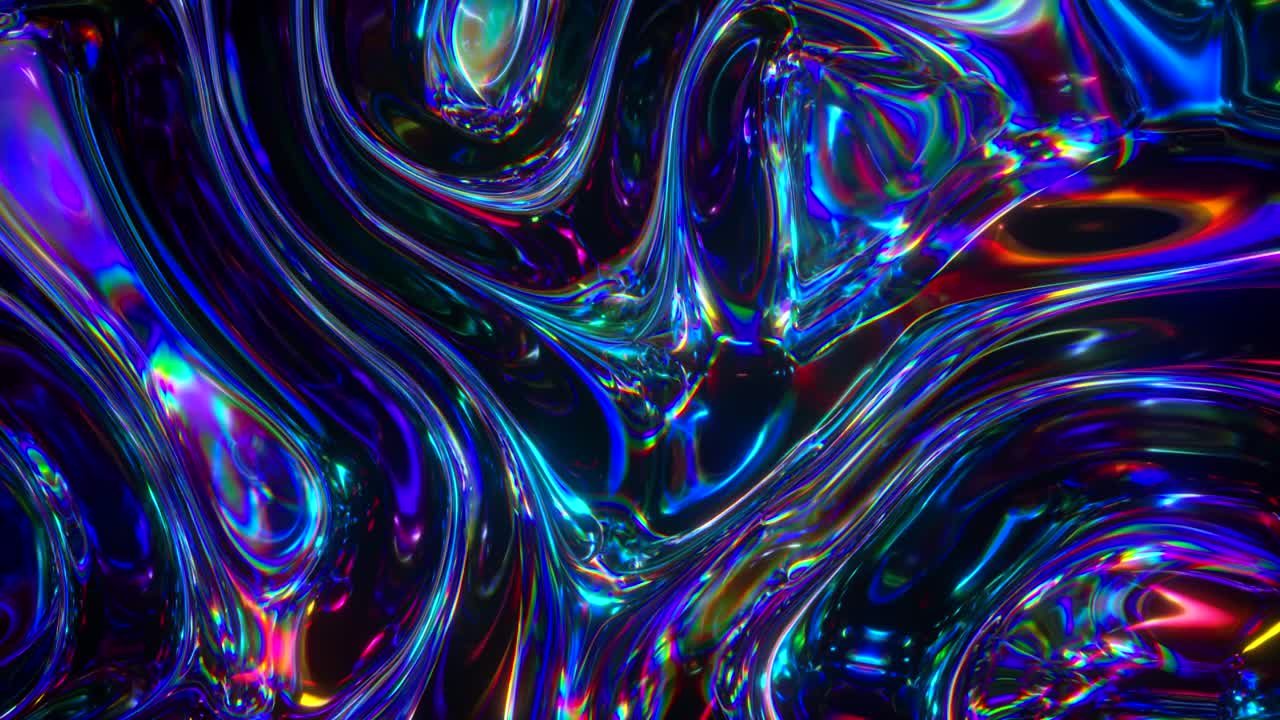 추상적인 iridescent 액체 소용돌이