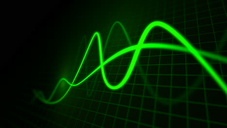 line graph peaks and troughs with average rising trend chart animation