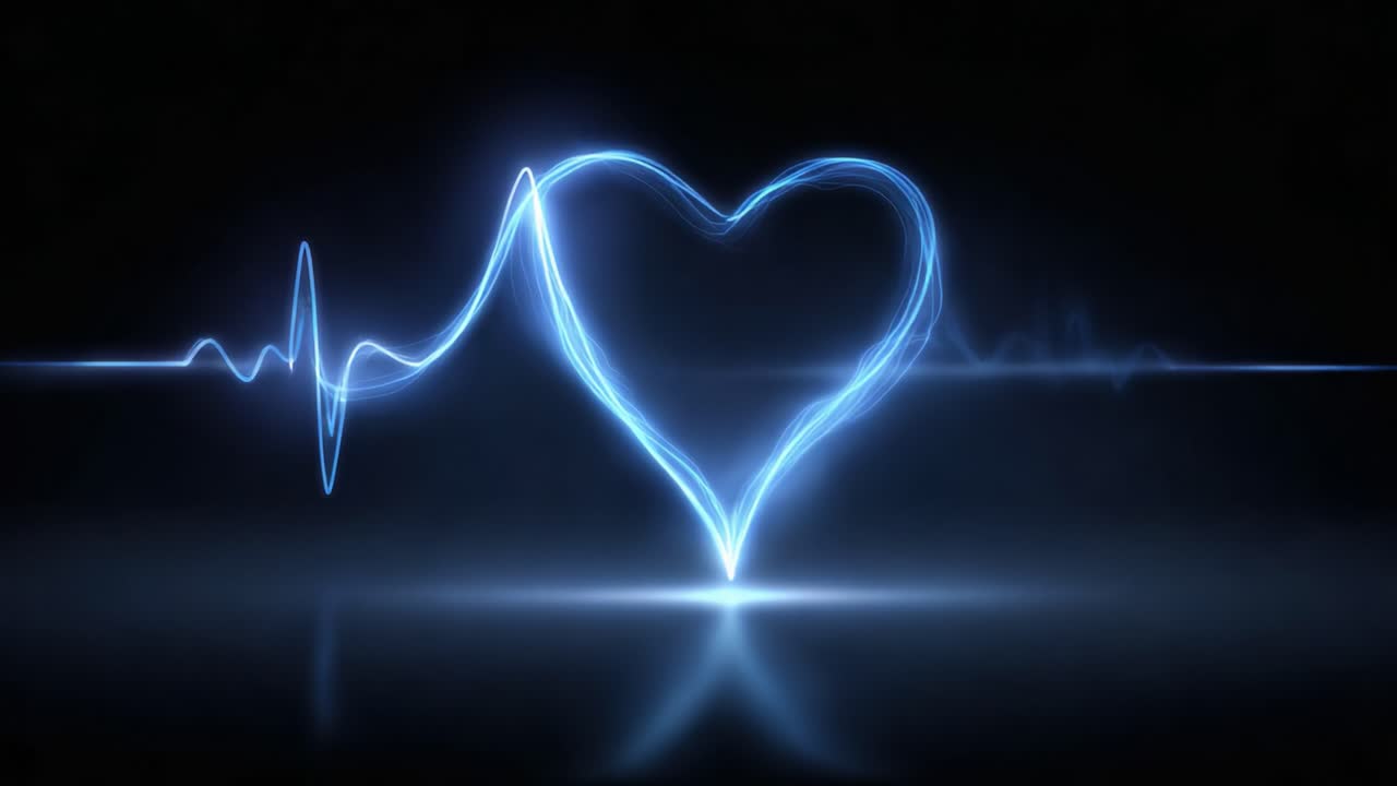 Uma Visualização Dinâmica do Amor e da Vida: O Pulso da Emoção Encapsulado em um Batimento Cardíaco Simbolizando Vitalidade e Conexão em uma Deslumbrante Exibição de Luz