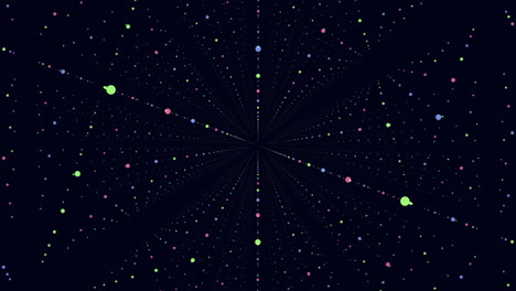 dynamic dots on black abstract pattern captivates