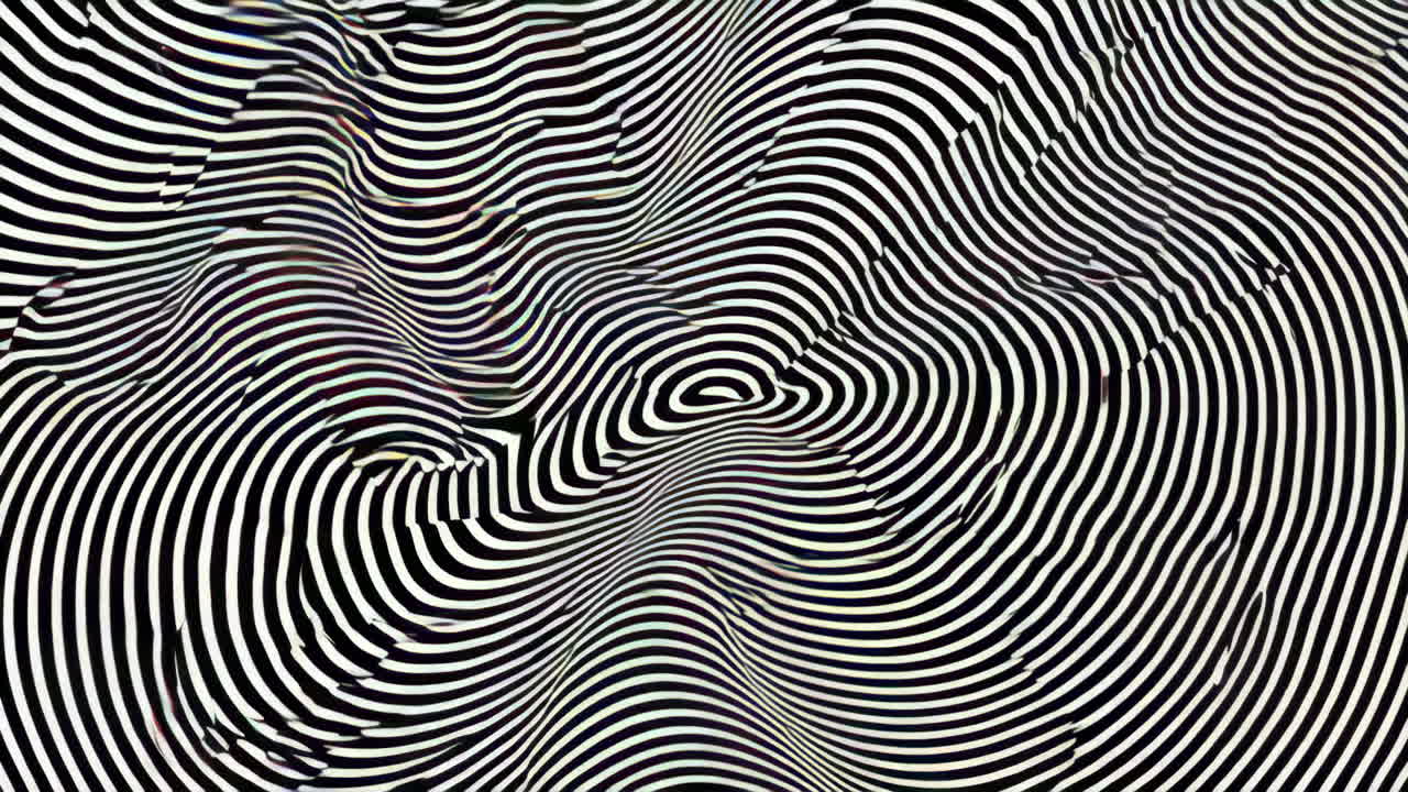 Abstract Black and White Wavy Lines Pattern