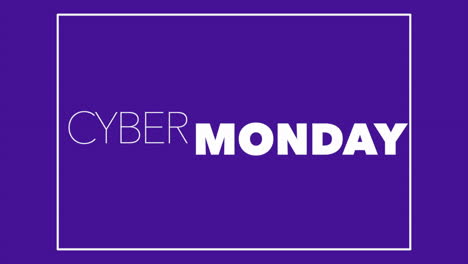 cyber lunes destacado: texto enmarcado en el gradiente de lavanda