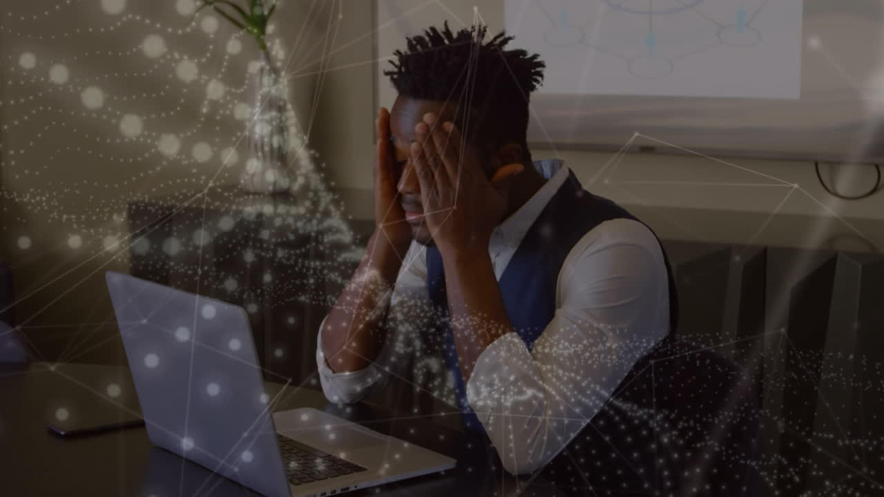 Animation of wavy usa flag over happy caucasian men