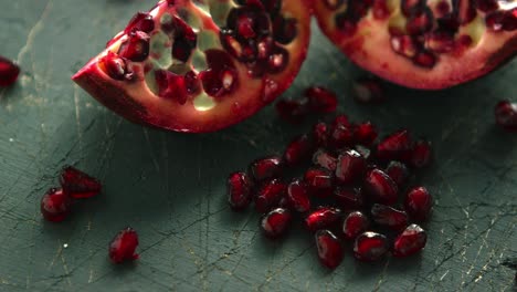 seeds of bright ripe pomegranate