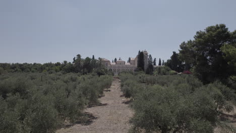 monastery of the silent monks was built in 1890 on a strategic hilltop in the latrun salient in the ayalon valley - push in shot