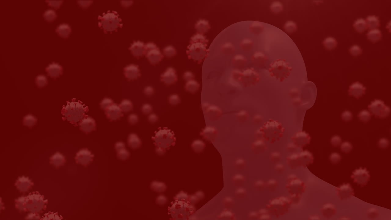 animación de un círculo con un globo giratorio sobre la anatomía humana, las moléculas y las células biológicas