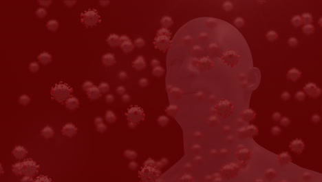 animation of circle with rotating globe over human anatomy, molecule and biological cells