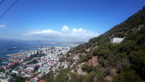 Vista-Desde-El-Teleférico-En-Gibraltar,-España.