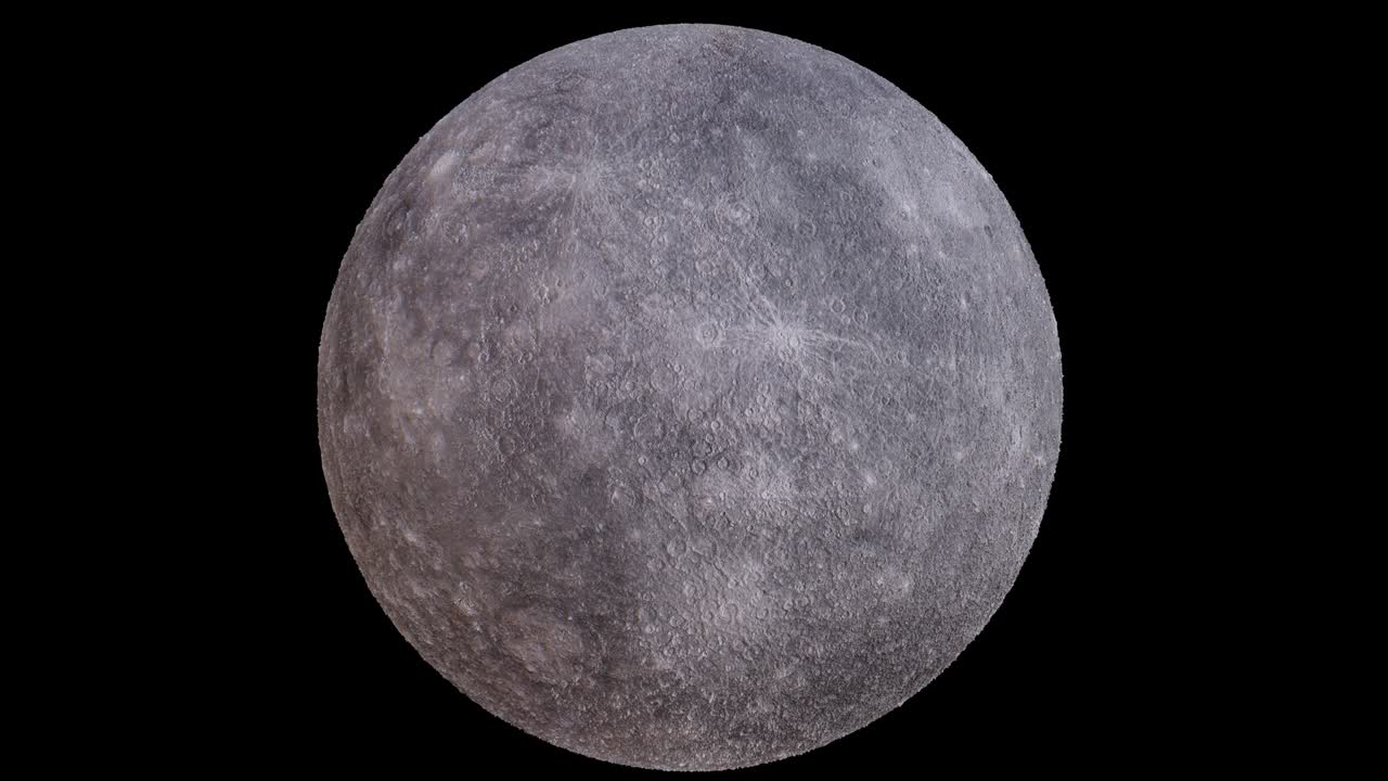 Seamless looped animation of rotation of the Mercury