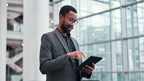 company tablet, scroll and black man
