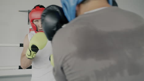 sesión de entrenamiento de boxeo
