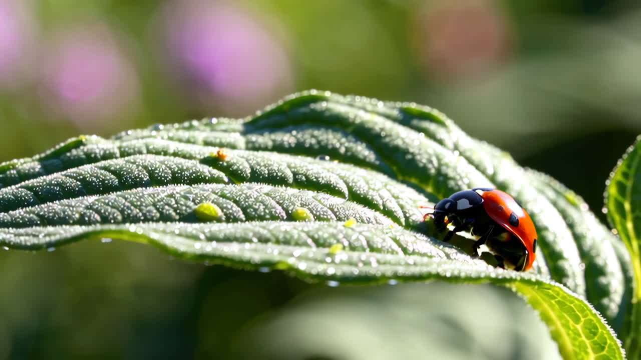 잎에 무당 벌레