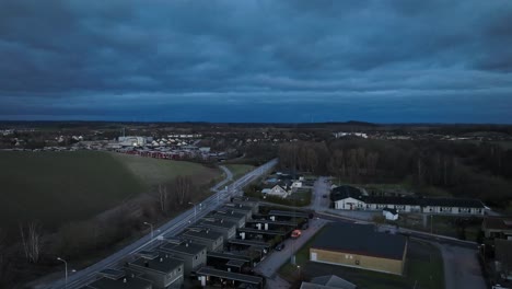 Timelapse---Puesta-De-Sol-En-Oxie,-Malmo,-Suecia