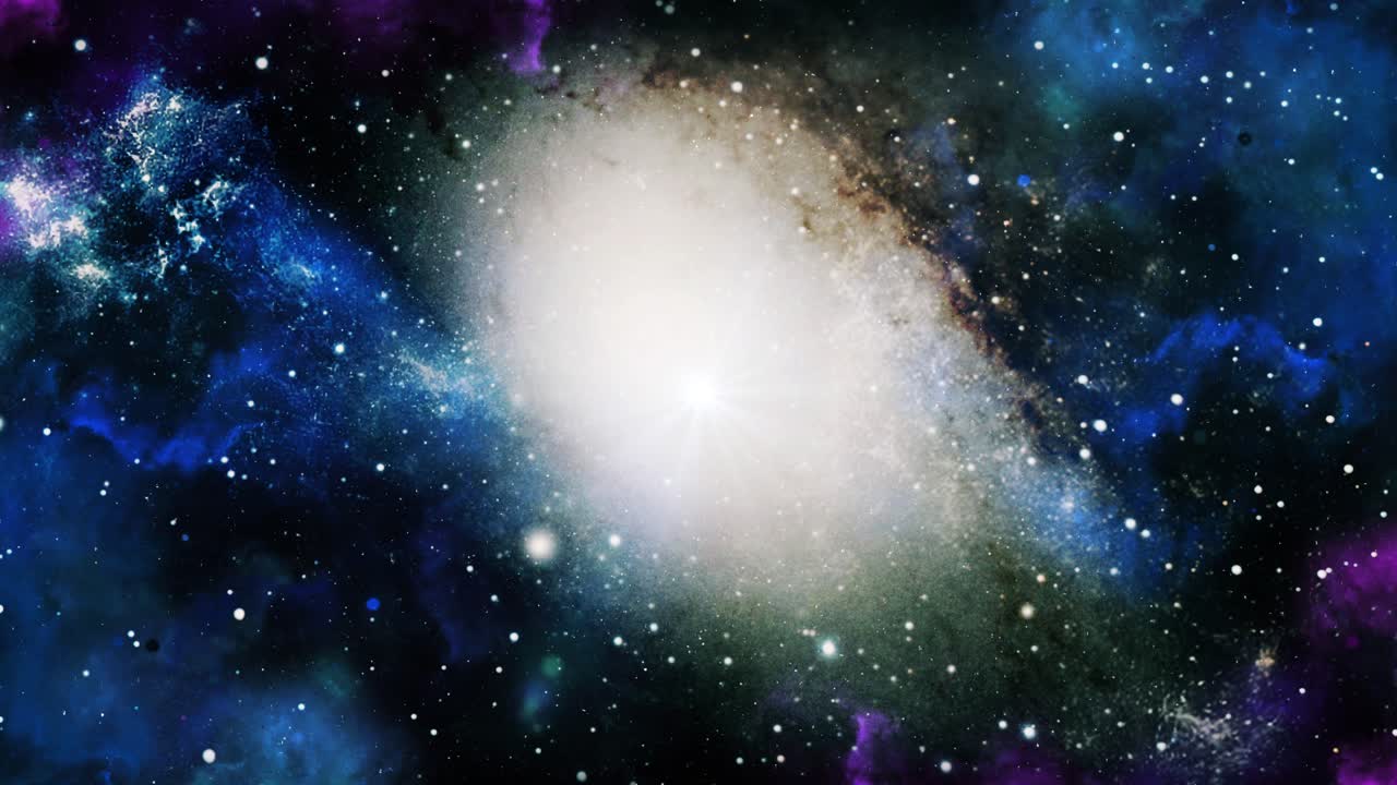 galaxia que se mueve en el universo oscuro