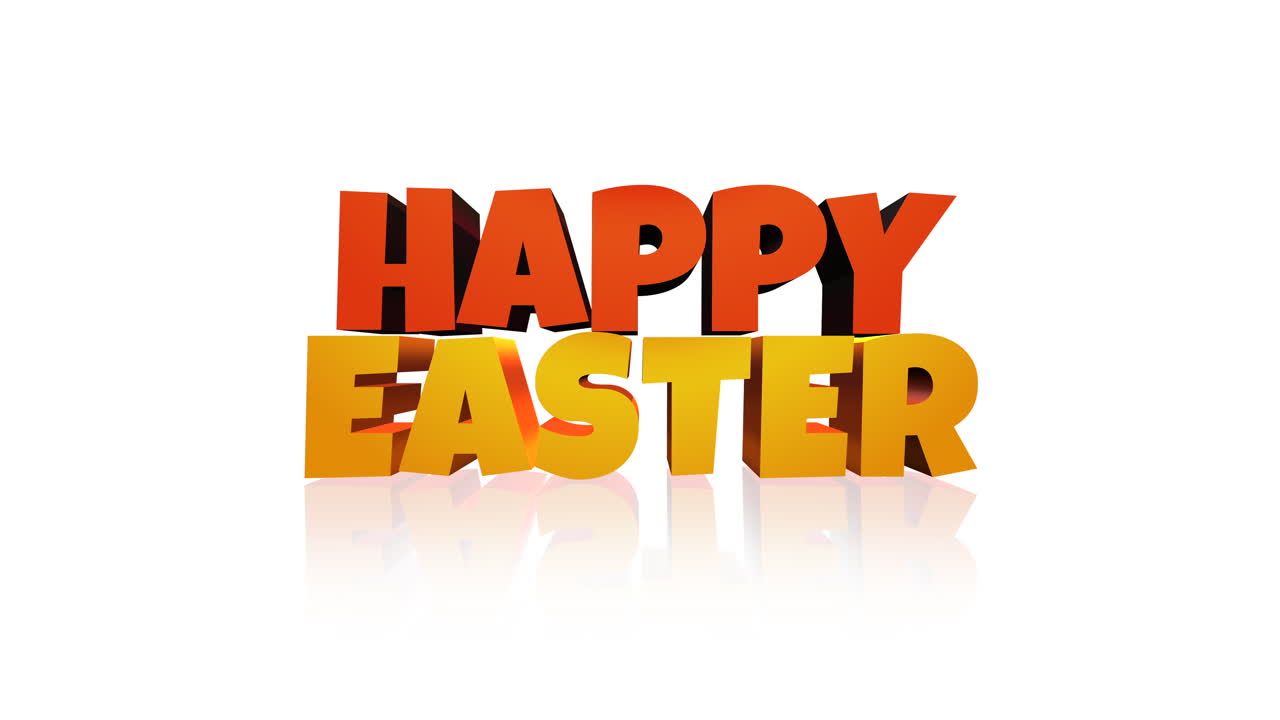 Testo "Buona Pasqua" moderno e colorato su sfumatura blu