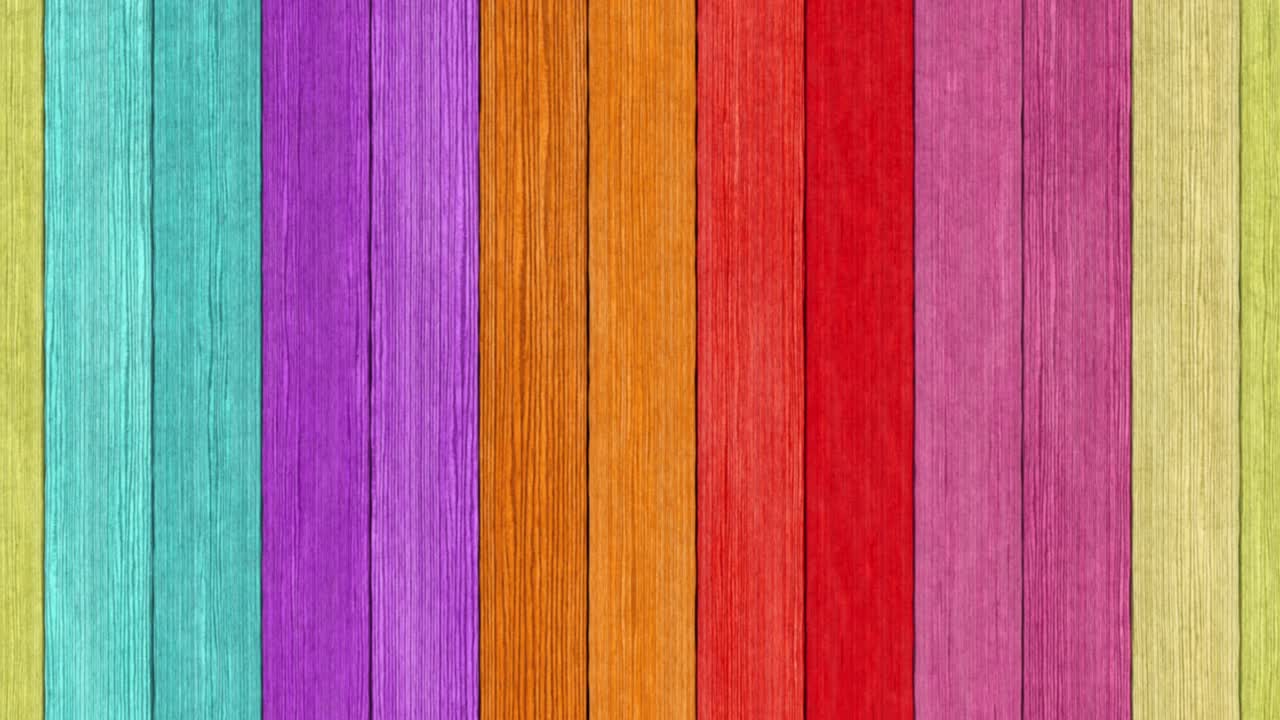 el fondo del arco iris de viejo tablero de madera. bucle sin costuras 3d render