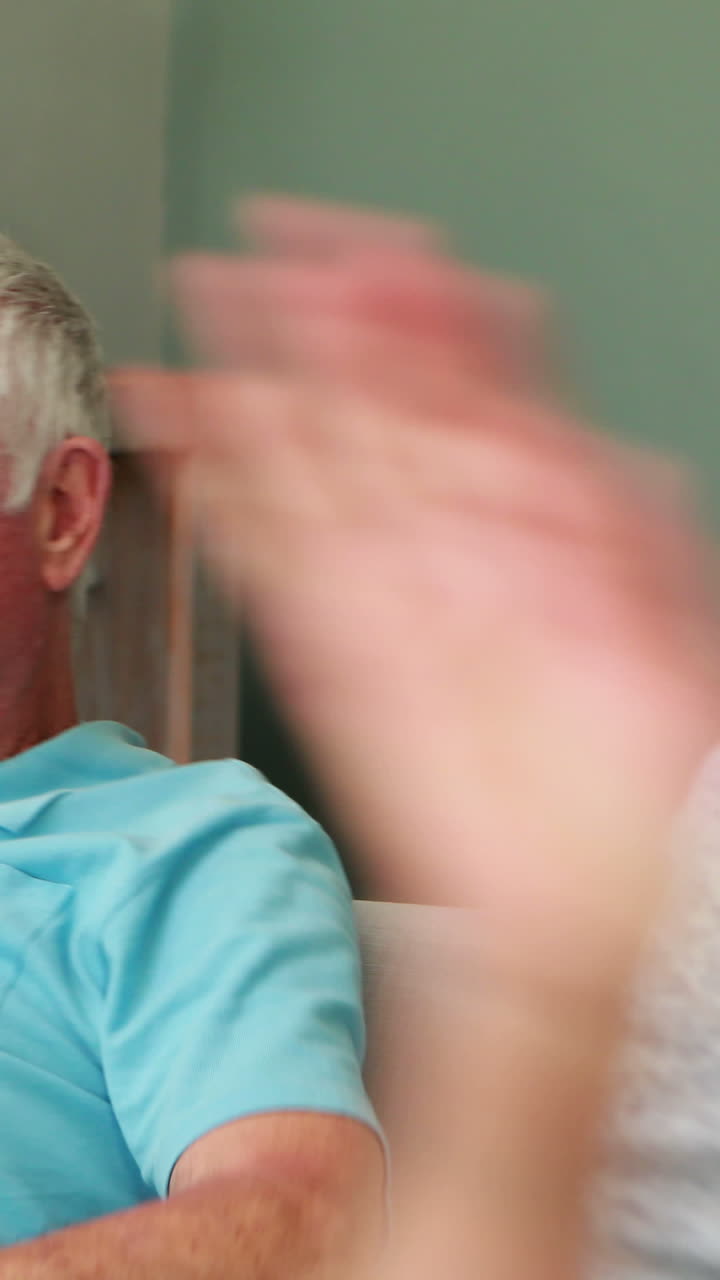 Senior couple having an argument