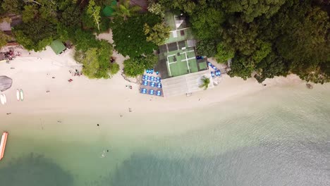 aerial view of legendary beach of the island porto belo, brazil