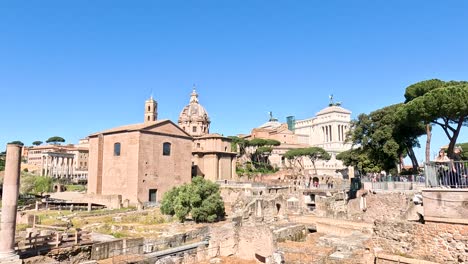 panoramic view of historic roman architecture