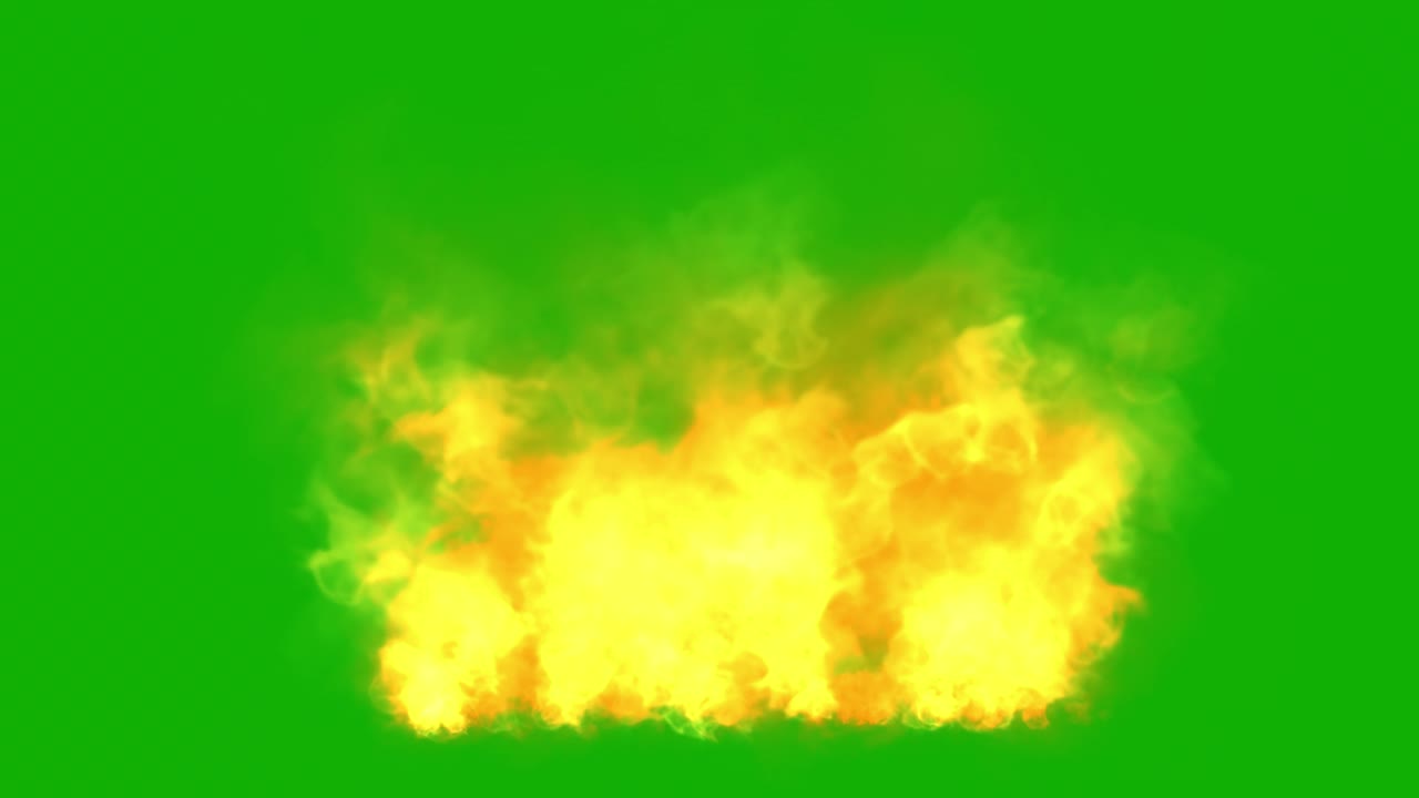 Raging fire motion graphics with green screen background | Premium ...