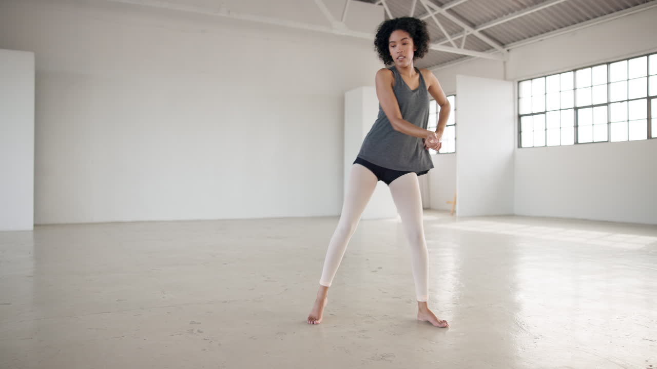 Art, music and energy with a woman in a dance