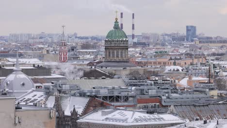 view of st. petersburg from the colonnade of the cathedral of st. isaac.